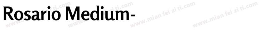 Rosario Medium字体转换